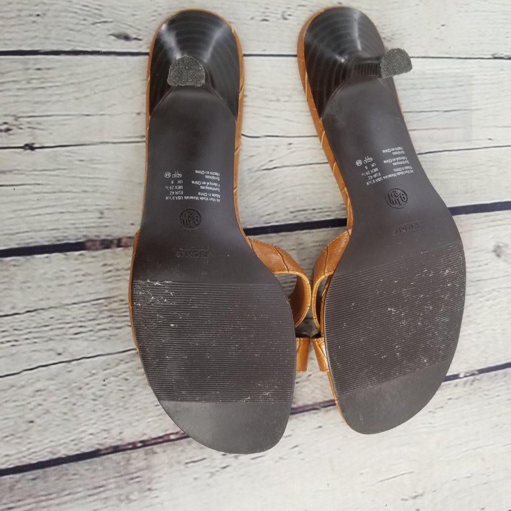 Open Square Toe Low Heels w/ Buckle Slip-On - Picture 8 of 8